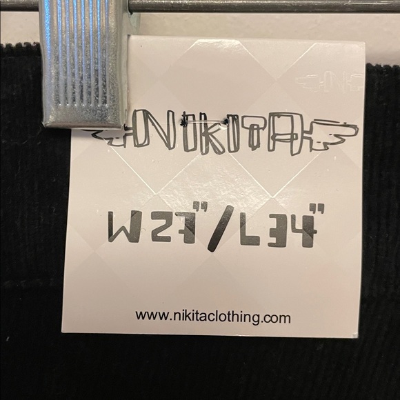 Nwt’s Women’s Nakita Black Corduroy Pants Size 27” x 34” - Picture 8 of 11